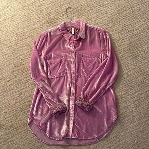 Anthropology Pilcro Velvet Top